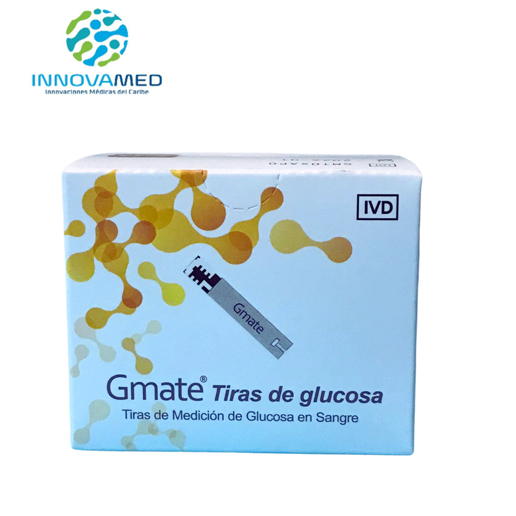 Tiras para Glucómetro GMATE GM10XAZO Caja de 50