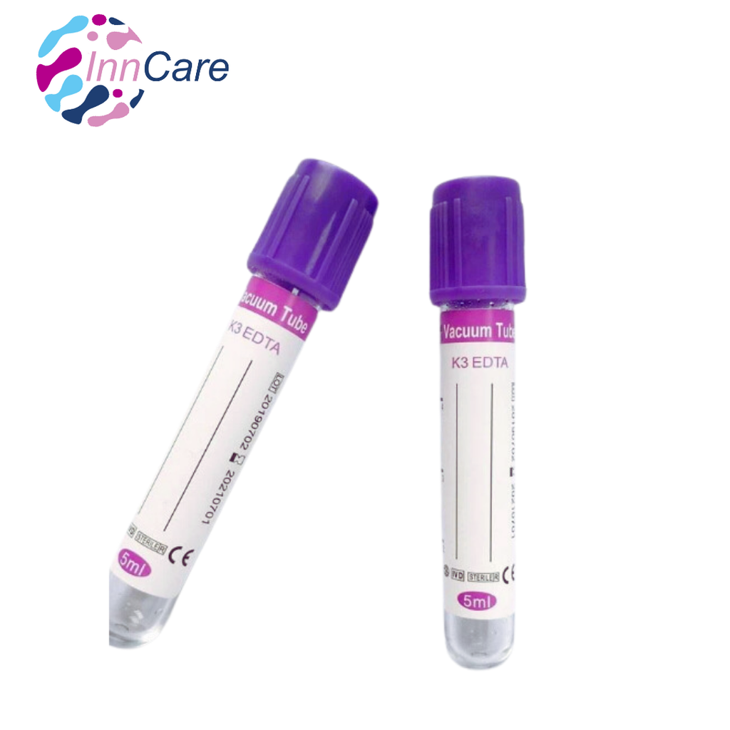 Tubo de Extracción de Sangre Morado K3 EDTA 3ml - Paquete de 100 InnCare