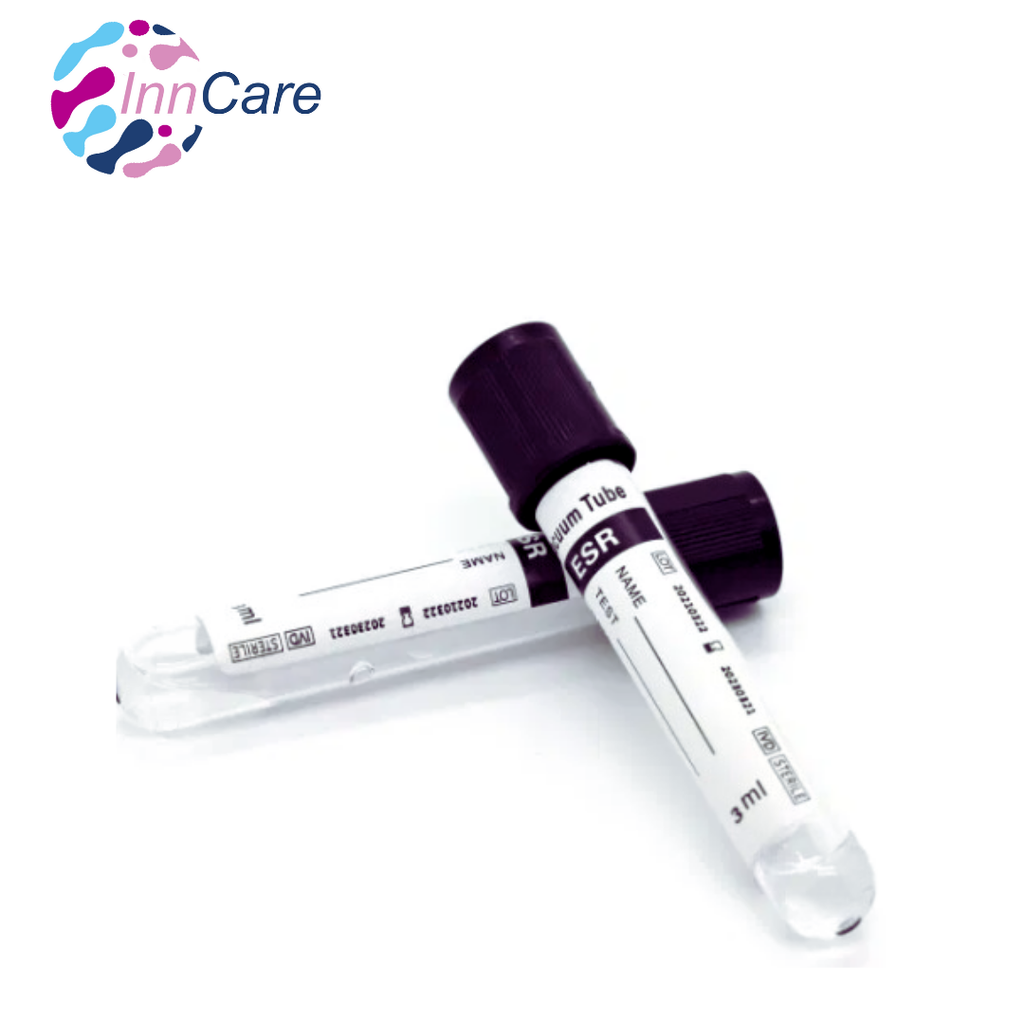 Tubo de Extracción de Sangre Negro ESR 1:4 3ml - Paquete de 100 InnCare