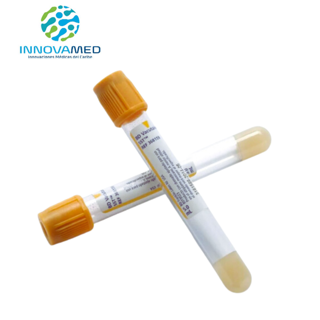 Tubo de Extracción de Sangre Amarillo con Gel + Clot Activator 6ml - Paquete de 100 InnCare