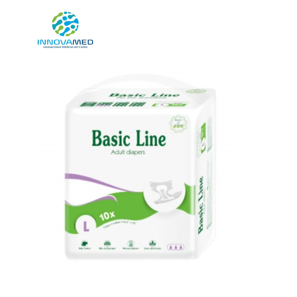 PAÑALES P/ADULTO L BASIC LINE NATEEN