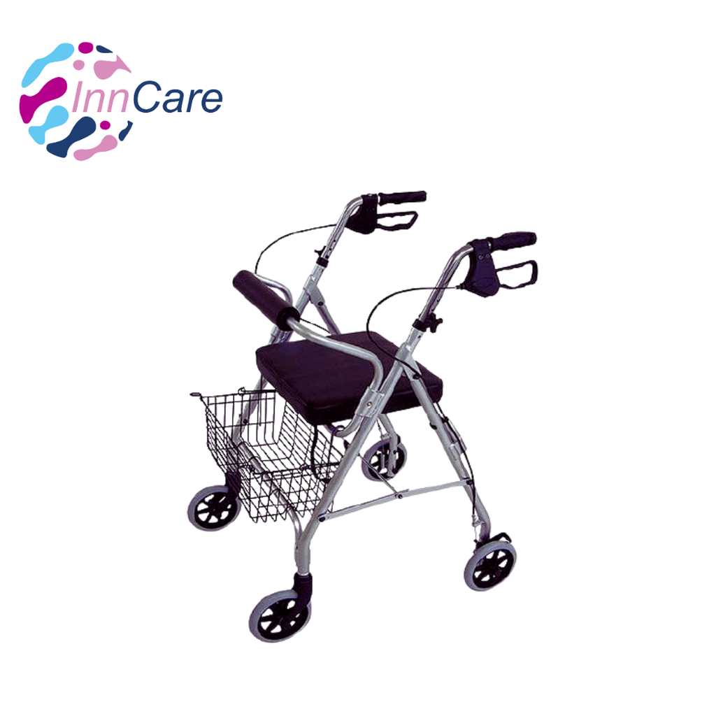  Andador con Frenos, Ruedas y Asiento InnCare