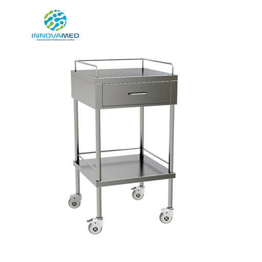 [SKH006-5] MESA METALICA RODABLE MULTI USOS