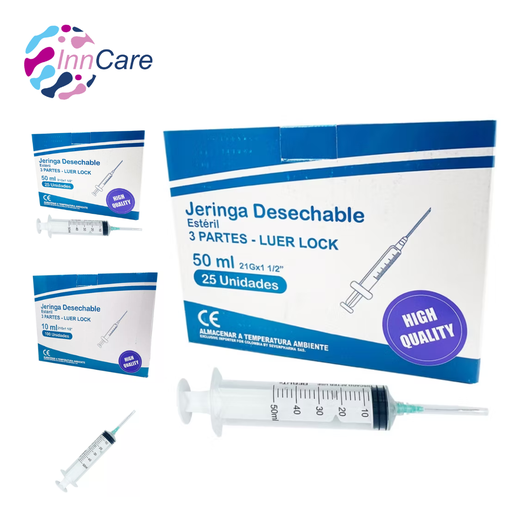 [INN-440] Jeringuilla de 50ml 21G 1 1/2" Luer Lock InnCare