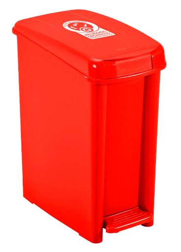 [UJWH4B] PAPELERA DE PEDESTAL 35 LT ROJO R/BIO RIMAX