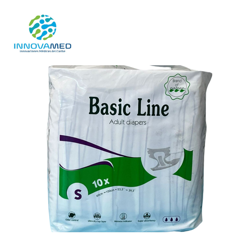 [NTE-B001]  Pañales para Adultos (S) Basic Line Nateen (Abiertos)