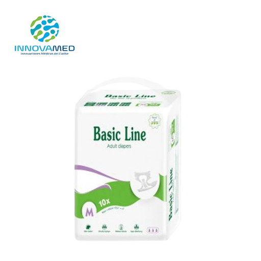 [NTE-B002] Pañales para Adultos (M) Basic Line Nateen (Abiertos)